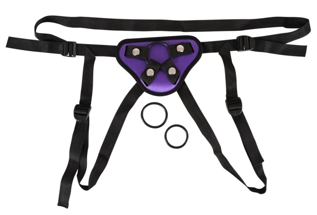 Страпон You2Toys Universal Harness + 3 Rings (фіолетовий)