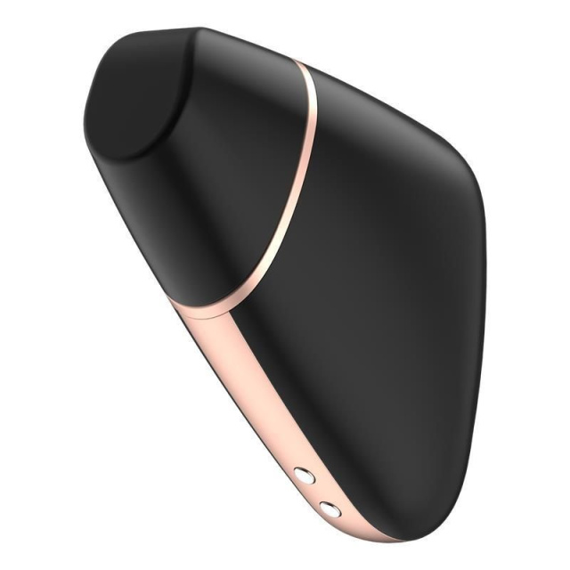 Вакуумний стимулятор клітора з вібрацією Satisfyer Love Triangle (чорний)