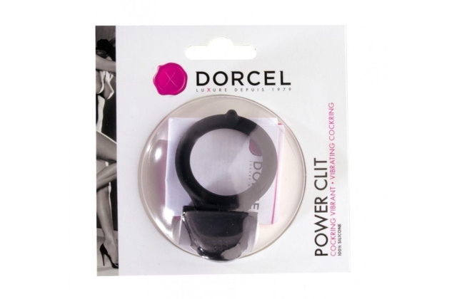Ерекційне кільце з вібрацією Dorcel Power Clit V2, 6.5х3.5 см (сірий)
