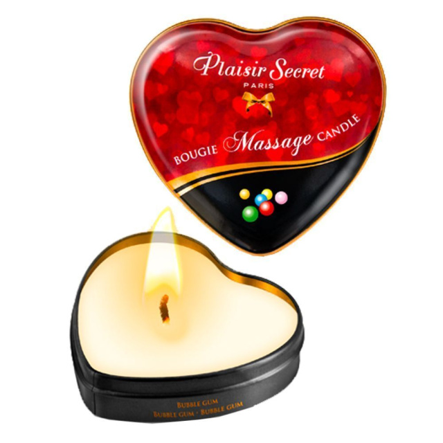 Plaisire Secret Massage Bubble Gum - Świeca do masażu, Bubblegum, 35 ml