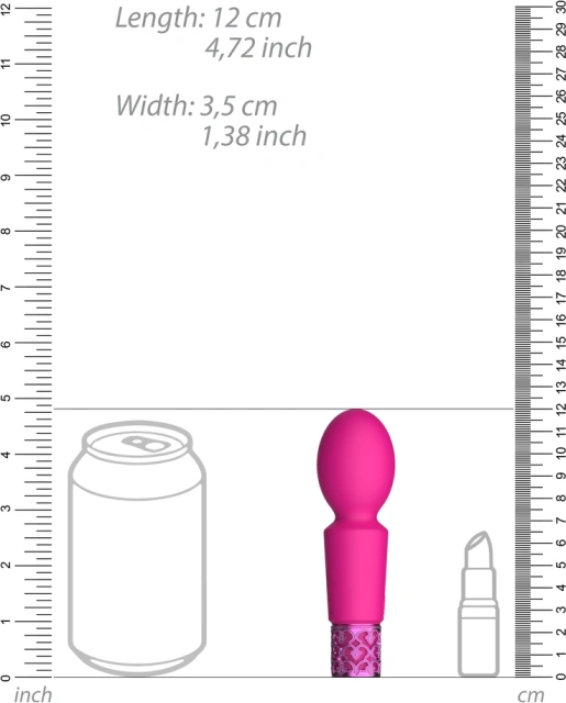 Vibromassager Royal Gems Brilliant, 12 cm (różowy)