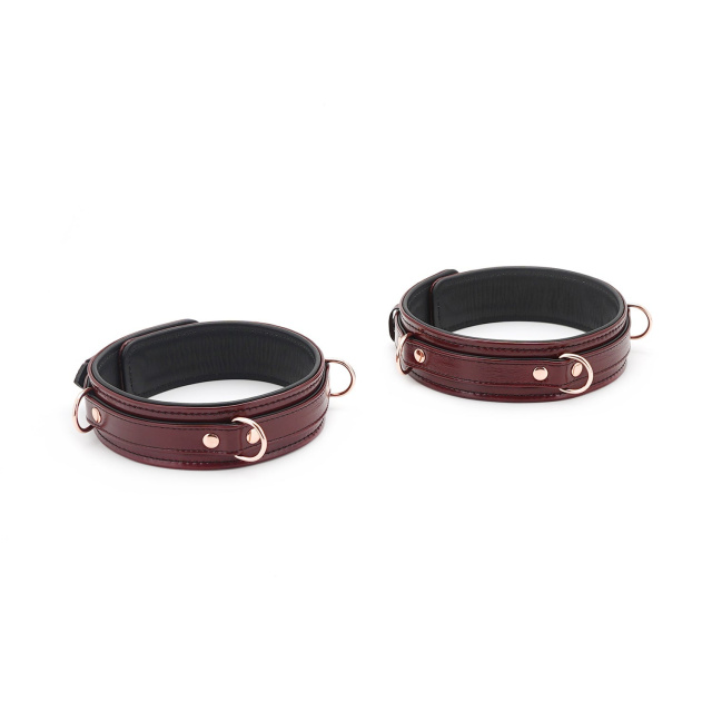Фіксатори для ніг Liebe Seele Wine Thigh Cuffs, S (бордовий)
