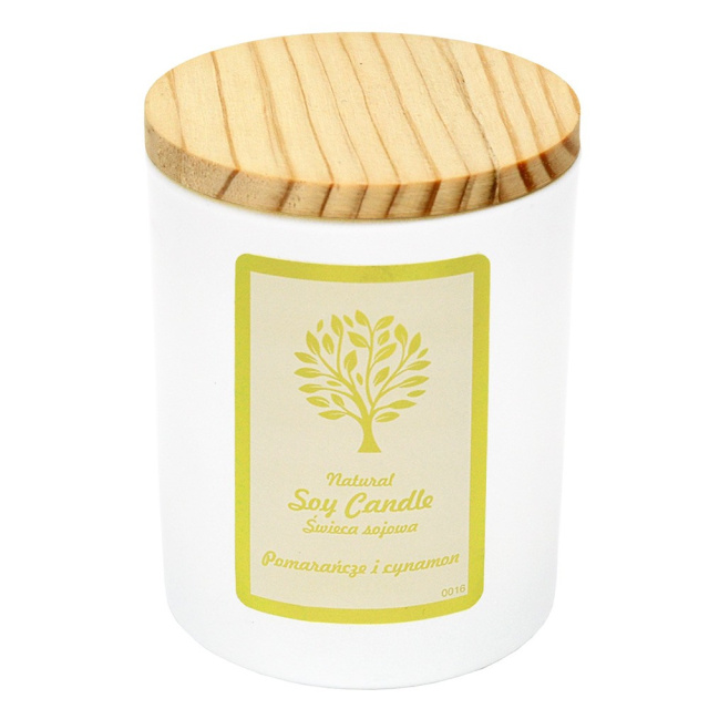 Свічка Aurora Natural Soy Candle апельсин та кориця, 150 г