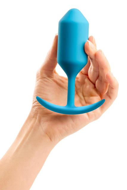 B-Vibe Snug Plug 3 - Korek analny, Niebieski
