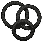 Набір ерекційних кілець Lust 3 Black, 3 шт (чорний)