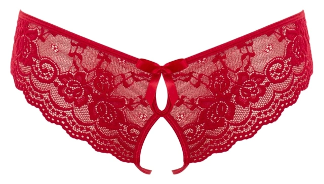 Трусики Cottelli Lingerie Lace, L (червоний)
