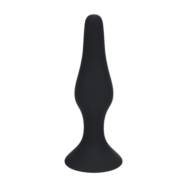 Shots Slim Anal Plug - Korek analny, Czarny, 11.5 cm, M