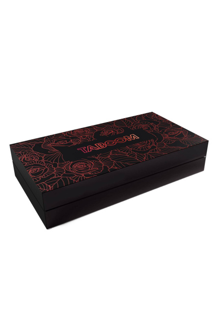Taboom Wild Roses Ball Gag - Knebel z kulką, Czarny, 65 cm