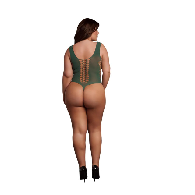 Боди Le Désir V-Neck, Plus Size (зеленый)