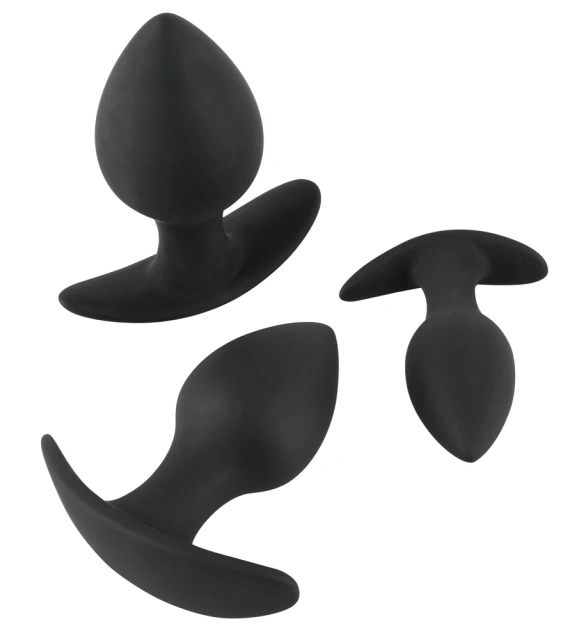Black Velvets Anal Trainer Set - Zestaw korków analnych, Czarny, 10 cm