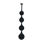 Анальные шарики Levelz by Shots Waterdrop Silicone Anal Balls M, 30 см (черный)