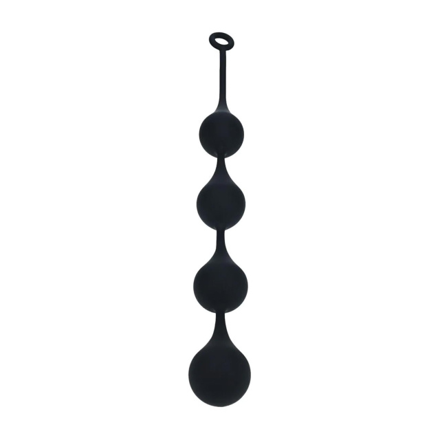 Анальні кульки Levelz by Shots Waterdrop Silicone Anal Balls XL, 49 см (чорний)