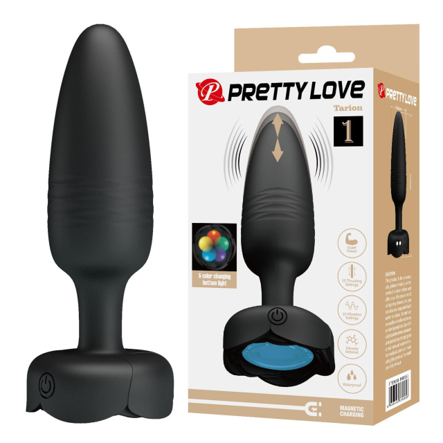 Анальна пробка Pretty Love Tarion, 12.5 см (чорний)