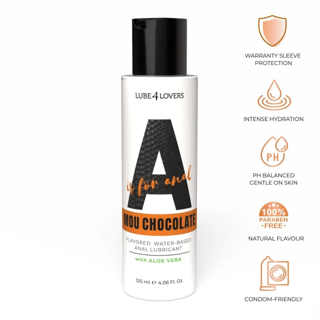 Lube4lovers A is for Anal Chocolate - Lubrykant analny, 120 ml