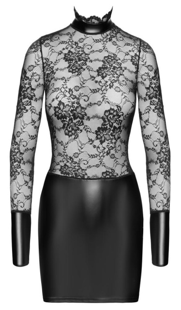 Мини-платье Noir Dress collar, S (черный)