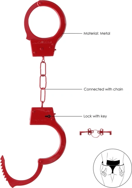 Наручники Ouch! Beginner's Handcuffs (червоний)