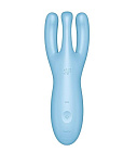 Вібратор для клітора Satisfyer Threesome 4, 14 см (блакитний)