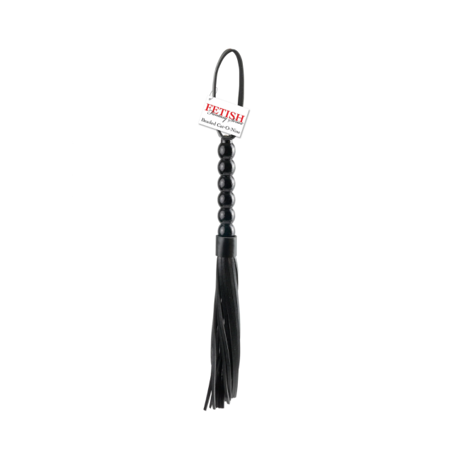 Флоггер Pipedream Fetish Fantasy Series Beaded Cat-o-Nine Tails, 51 см (черный)