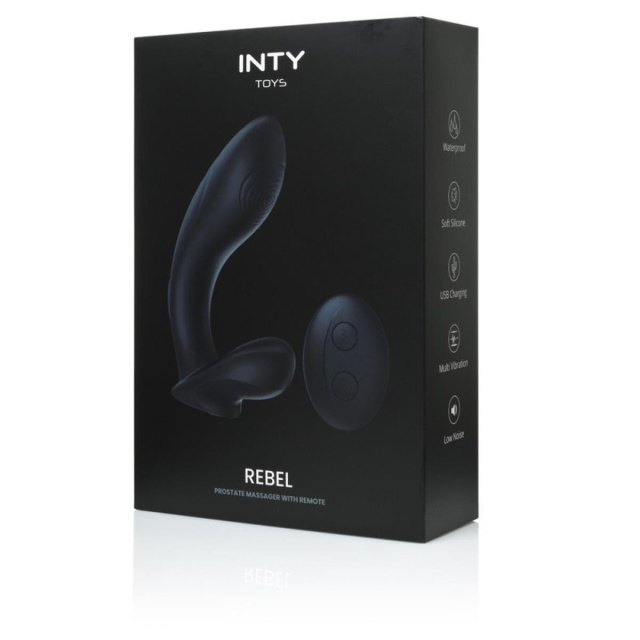 INTY Toys Rebel - Stymulator prostaty, Czarny, 20 cm