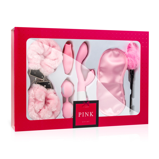 LoveBoxxx I Love Pink Gift Set - Zestaw zabawek erotycznych, Różowy