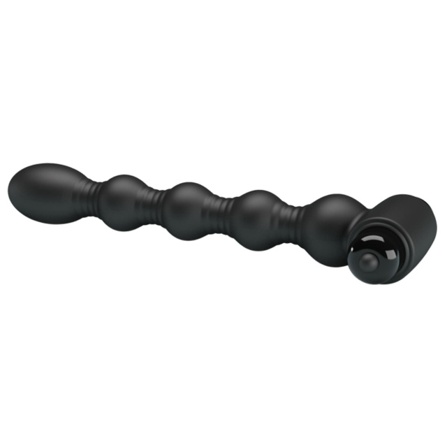 Mr. Play Powerful Massager - Korek analny z wibracjami, Czarny, 18.2 cm
