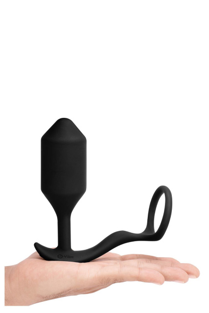 B-Vibe Snug Tug - Korek analny, Czarny, 12 cm, XL