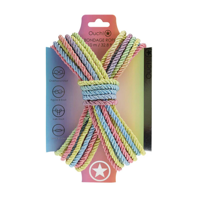 Веревка для бондажа Ouch! Rope, 10 м (мульти)