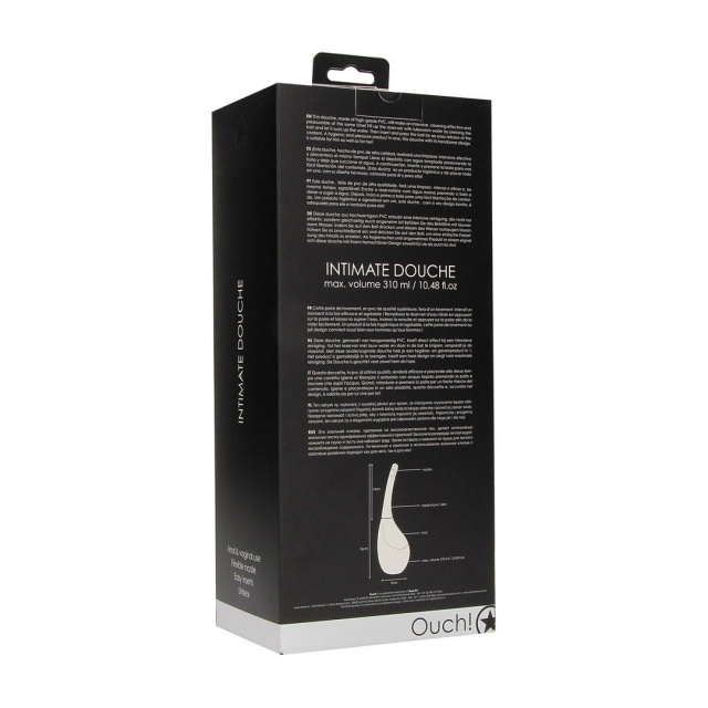 Ouch Intimate Douche - Prysznik analny, Czarny, 25 cm, 310 ml