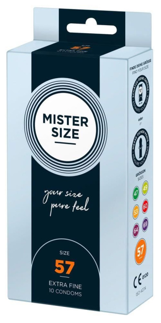 Презервативи Mister Size 57, 10 шт (прозорий)
