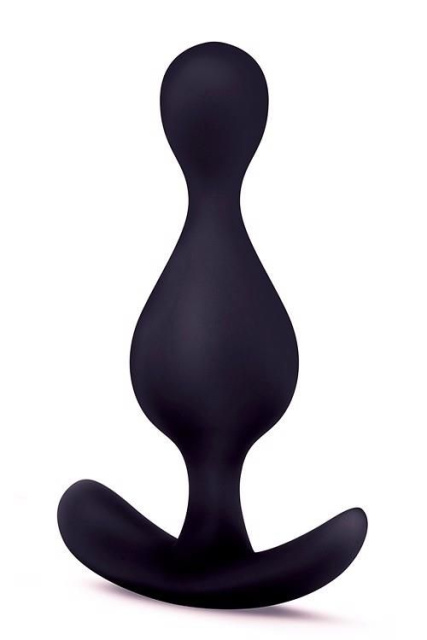 Korek analny Anal Adventures Platinum, 12 cm (czarny)