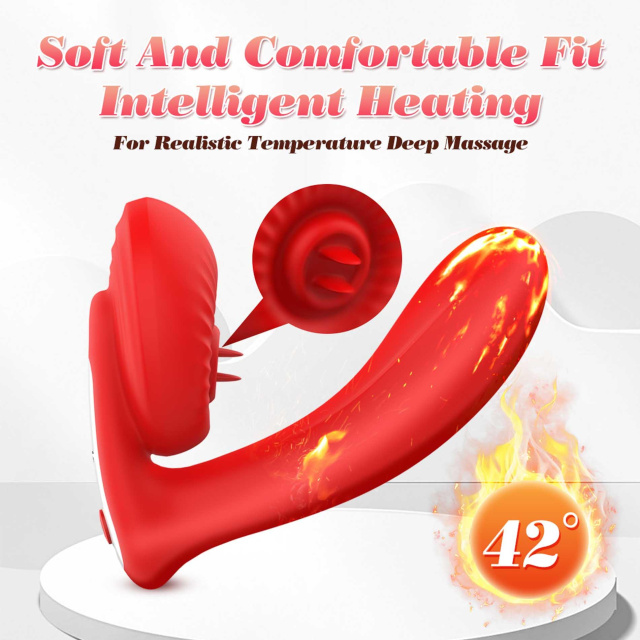Вібратор B-Series Fox Heating + APP Control, 14 см (червоний)