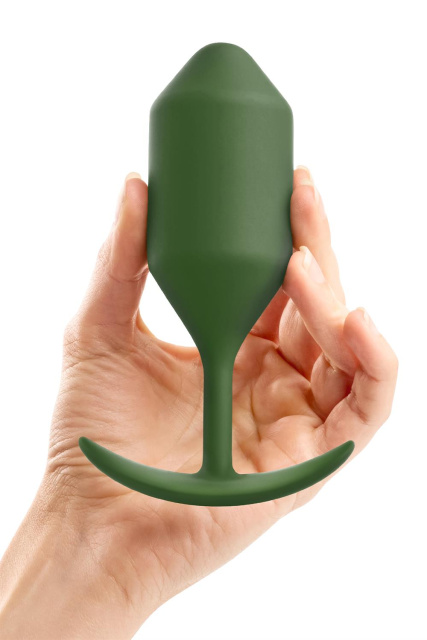 B-Vibe Snug Plug 4 - Korek analny, Zielony, 14 cm