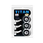 Ерекційні кільця Titan Cock Ring Set, 3 шт (чорний)
