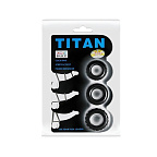 Ерекційні кільця Titan Cock Ring Set, 3 шт (чорний)