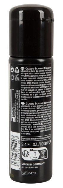 Eros Classic Silicone - Lubrykant na bazie silikonu, Bezzapachowy, 250 ml