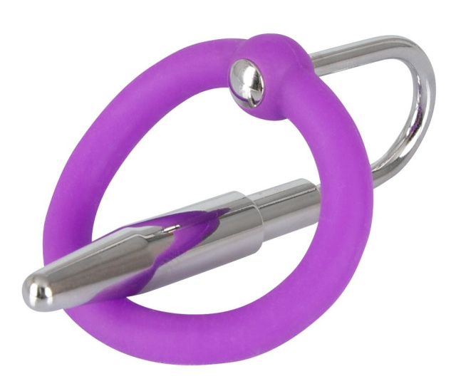 Стимулятор уретри Orion Penis Plug With A Silicone Glans Ring, 4,5 см (сріблястий)