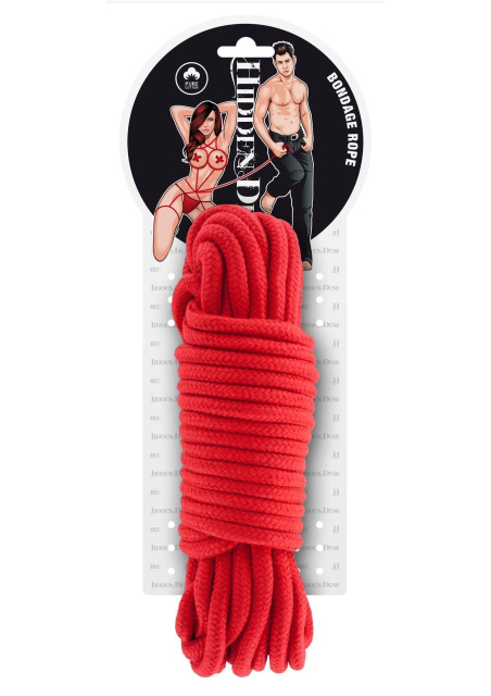 Мотузка Hidden Desire Bondage Rope, 10 м (червоний)