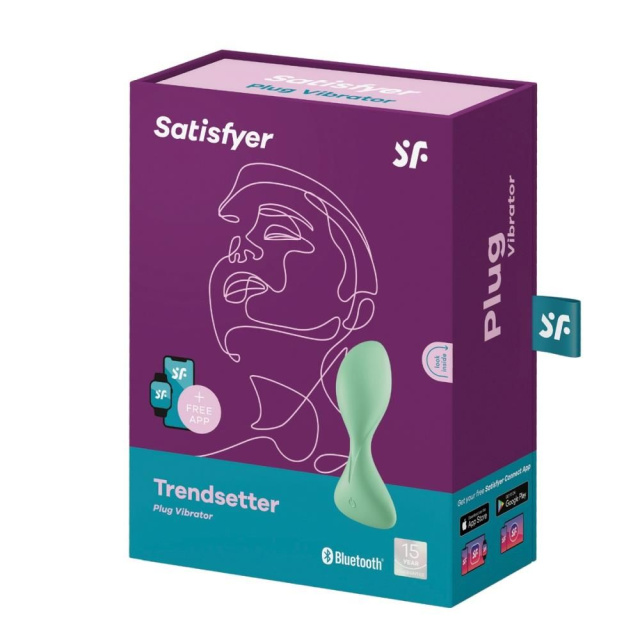 Анальна пробка з вібрацією Satisfyer Trendsetter, 11,2 см (зелений)