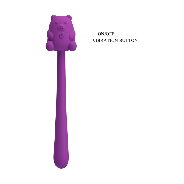 Вібратор Pretty Love Cute Bear, 13.4 см (фіолетовий)
