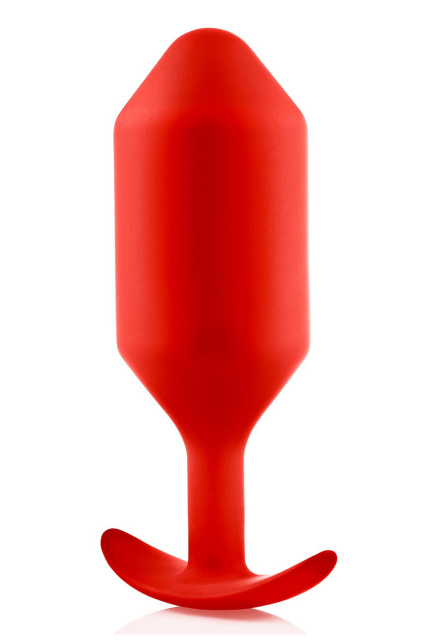 B-Vibe Snug Plug 6 - Korek analny, Czerwony, 16 cm