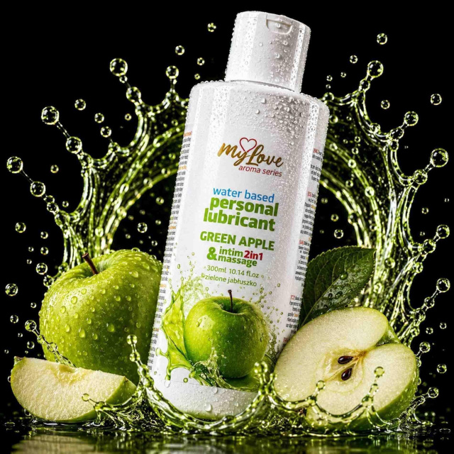 Лубрикант MyLove Aroma Series Intim&Massage 2in1 Green Apple, 300 мл