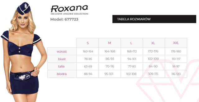 Эротический костюм стюардессы Roxana 6777, XXL (синий)
