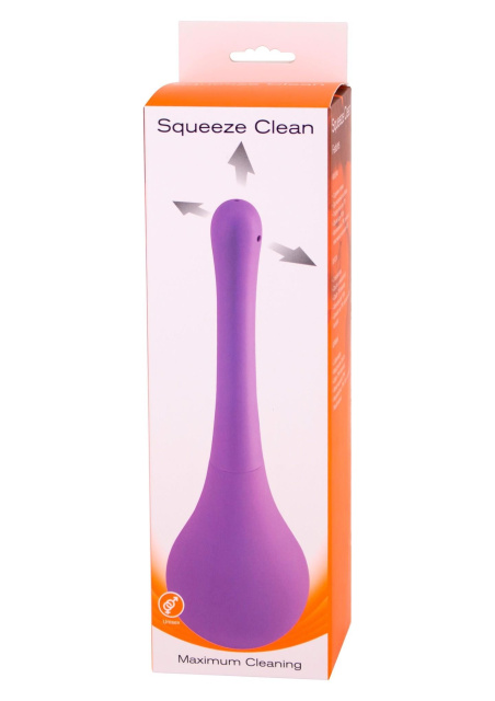 Анальний душ Seven Creations Squeeze Clean, 250 мл (фіолетовий)