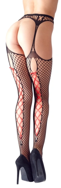 Колготки Cottelli Legwear Suspender Tights, S/M (чорний)