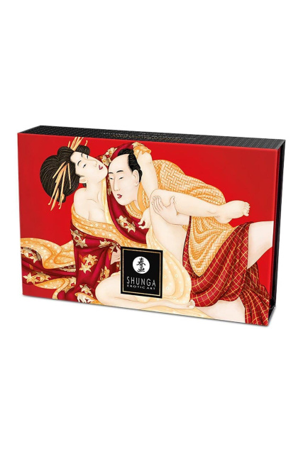 Подарунковий набір для масажу Shunga Kissable Massage Powder Sparkling Strawberry Wine, 2 шт