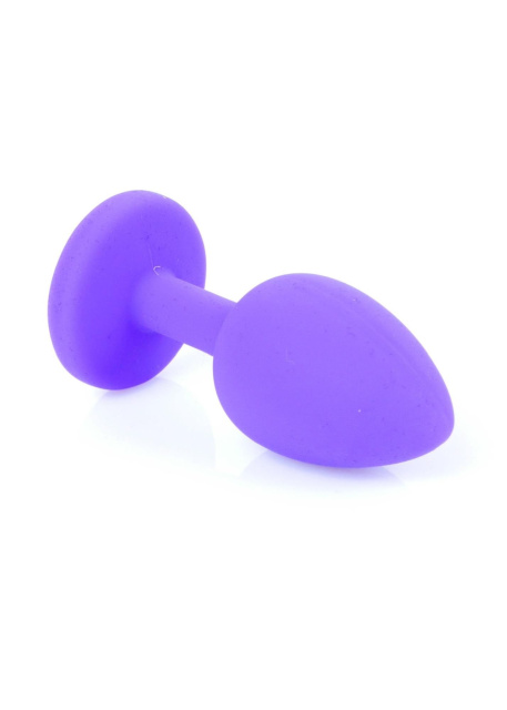 B - Series HeavyFun Boss Jewellery Silikon - Silikonowy korek analny z kryształem, Czerwony, 7 cm