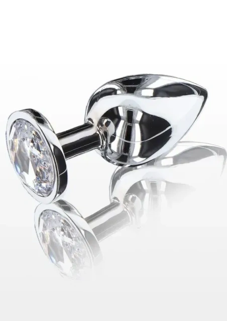 TOYJOY Starlight Booty Jewel Large - Korek analny, Srebro, 9.5 cm