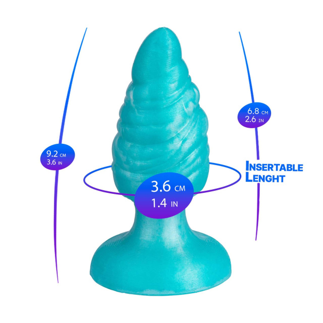 Silexd Plug Melty - Korek analny, Mięta, 9.25 cm, M