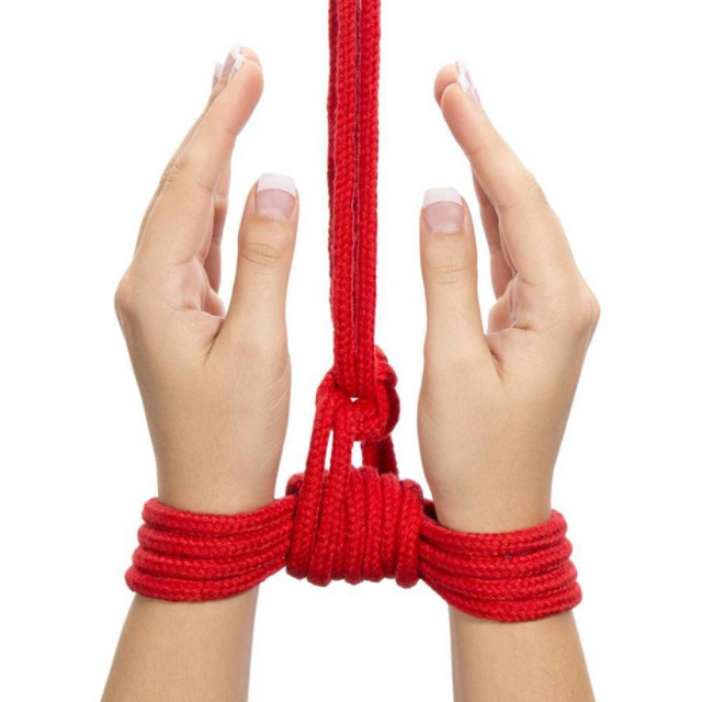 LATETOBED Line Rope Red - Lina do bondage, Czerwony