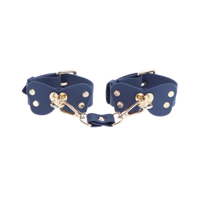 Taboom Silicone Supreme Ankle Cuff Set - Uprząż na nogi, Niebieski, 36.5 cm